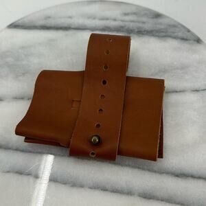 Albert roll up soft brown leather wallet